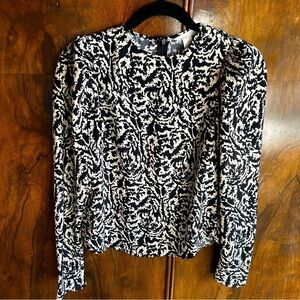 ZARA Puff Sleeve Blouse Size XS